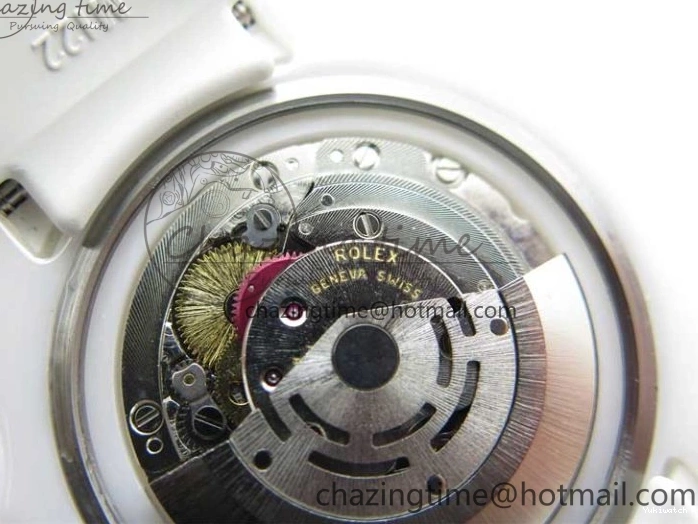 40mm 5GF Best Green Dial White Edition Submariner Strap White Ceramic Rubber SA3135 on 0209